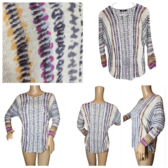 Nic+Zoe linen blend knit blouse. womens size small petite - Picture 1 of 16